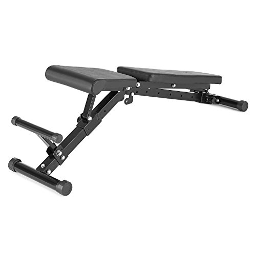 CapitalSports Flaptor Banco de Entrenamiento Plegable (Antideslizante, 21 Posiciones, Asiento y Respaldo Regulable, fácil de Guardar)