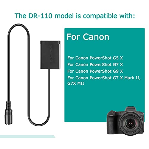 Cargador de Banco de energía móvil Cable USB 5V + Acoplador DR-110 Batería simulada NB-13L NB13L para Canon G7X Mark II G1X G7X MII G5X G9X SX720