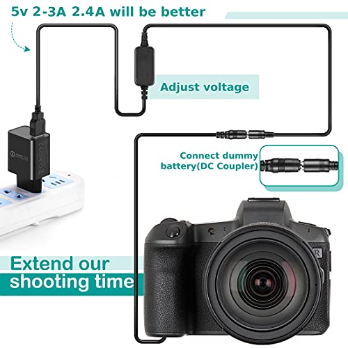 Cargador de Banco de energía móvil Cable USB 5V + Acoplador DR-110 Batería simulada NB-13L NB13L para Canon G7X Mark II G1X G7X MII G5X G9X SX720