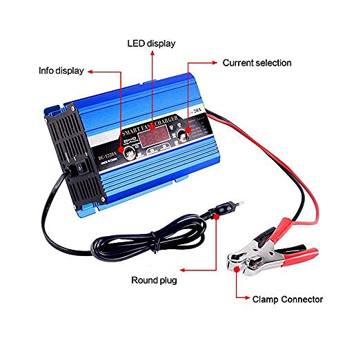 Cargador de Batería Inteligente, Carga Rápida de Ocio de 30 A y 12 V, Pantalla LCD para RV, Barco, Caravana