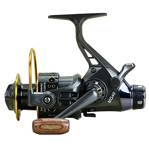 Carrete de Pesca de Doble Freno Alimentador de Pesca Spinning Reel Spinning Tipo de Rueda Rueda de Pesca Rueda de Pesca Tipo Rueda Giratoria Giratorio Alimentador de Pesca,MG40