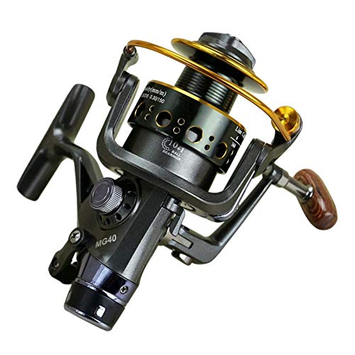 Carrete de Pesca de Doble Freno Alimentador de Pesca Spinning Reel Spinning Tipo de Rueda Rueda de Pesca Rueda de Pesca Tipo Rueda Giratoria Giratorio Alimentador de Pesca,MG40