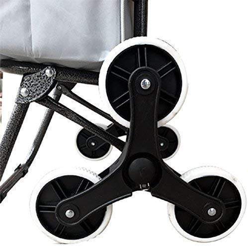 Carrito de la Compra multifunción Trolley portátil Plegable para Ancianos con Silla para Subir escaleras Carros de Mano de Almacenamiento, Verde