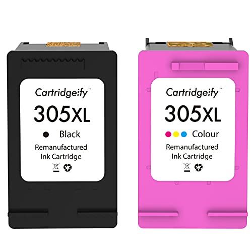 Cartridgeify 305XL Cartucho Compatible con HP 305 305 XL de Tinta Multipack, para DeskJet 2710 2720 2721 2722 2723 2724 4110e DeskJet Plus 4120, Envy 6010 6020e 6022, Envy Pro 6420 6422 6430 6432