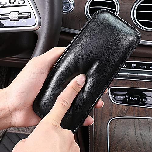 Cdemiy Cojín de Reposabrazos para Coche, 2 Pièces Cojín para Pierna Coche, Auto-Innenraum PU-Leder-Knieschoner, für Die Fußpflege und Oberschenkelstütze des Autos (Albaricoque)