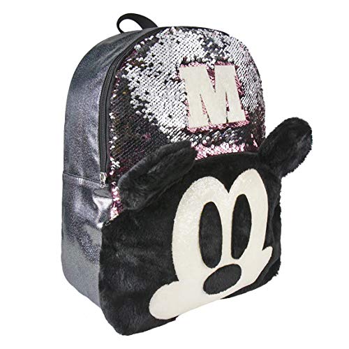 CERDÁ LIFE'S LITTLE MOMENTS - Mickey Mouse | Mochila de Lentejuelas para Niñas o Niños de Tipo Casual para ir al Cole o a Cualquier Otra Parte - Dimensiones 31 X 40 X 12 cm