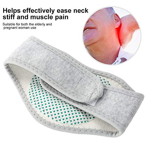 Cervical - Collarín cervical ajustable, cervical y vendaje para el cuello contra el dolor de cuello, calentador de cuello con imanes de turmalina, soporte de autocalentamiento ajustable