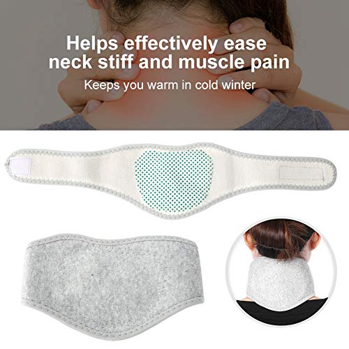 Cervical - Collarín cervical ajustable, cervical y vendaje para el cuello contra el dolor de cuello, calentador de cuello con imanes de turmalina, soporte de autocalentamiento ajustable