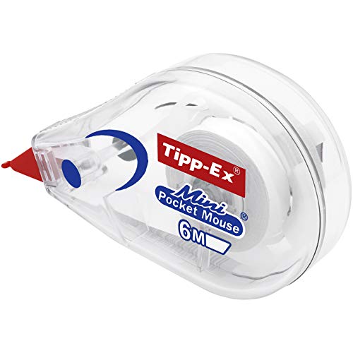 "Cinta correctora Tipp-Ex Mini Pocket Mouse - Corrector de bolígrafo óptimo para la oficina - 6 m x 5 mm, Pack de 2+1"