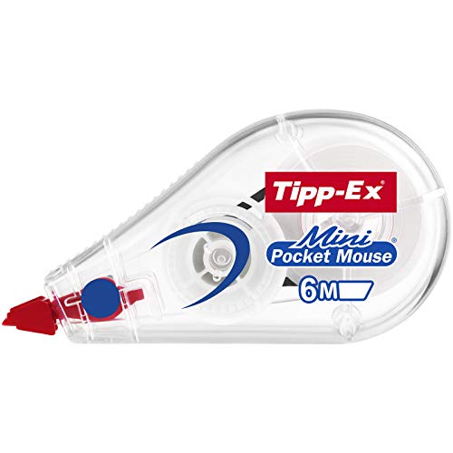 "Cinta correctora Tipp-Ex Mini Pocket Mouse - Corrector de bolígrafo óptimo para la oficina - 6 m x 5 mm, Pack de 2+1"