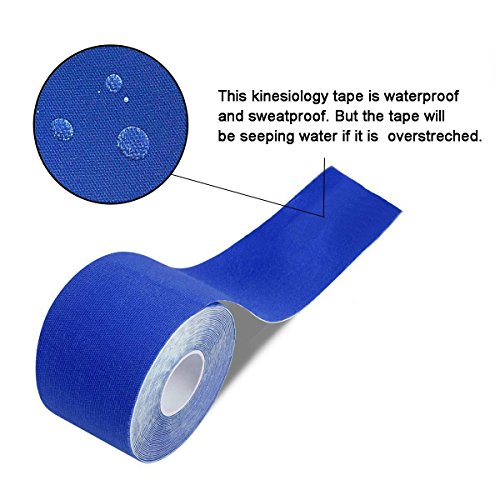 Cinta de kinesiología Goalwoo, rollo deportivo de 5cm x 5m, cinta de fisioterapia impermeable y transpirable, para ayudar a sanar y prevenir lesiones de músculos y articulaciones