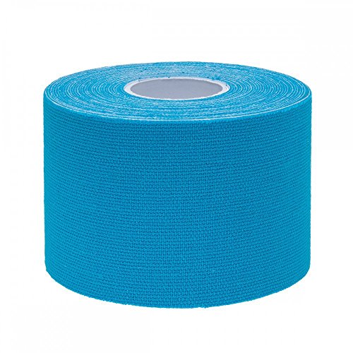 Cinta de Kinesiología precortada ZiATEC Pre-Cut Kinesiology Tape | Cinta de quinesiología, piel sensible, ideal para principiantes, cinta deportiva, tamaño:4.5m (18 x 25cm), color:1 x azul