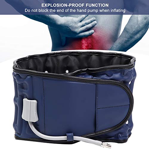 Cinturón De Descompresión, Cinturón De Descompresión De Espalda Dolor De Espalda, Soporte De Espalda Y Cinturon Descompresion Para Cinturones Lumbares Tracción Lumbar(Azul)