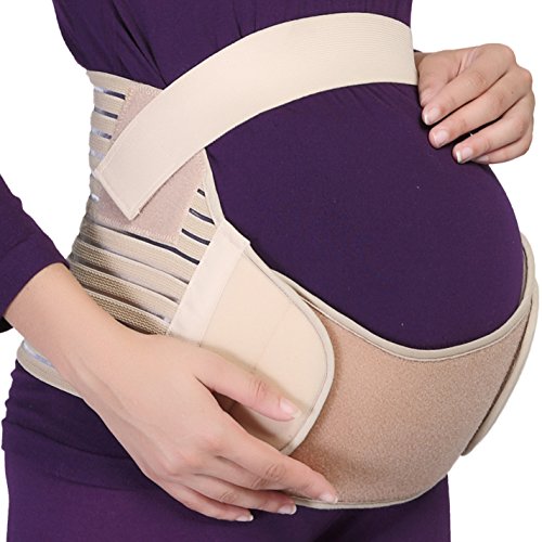 Cinturón de maternidad - Apoyo durante el embarazo - banda para abdomen / cintura / espalda, faja de premamá para el vientre - Marca Neotech Care (Marfil, S)