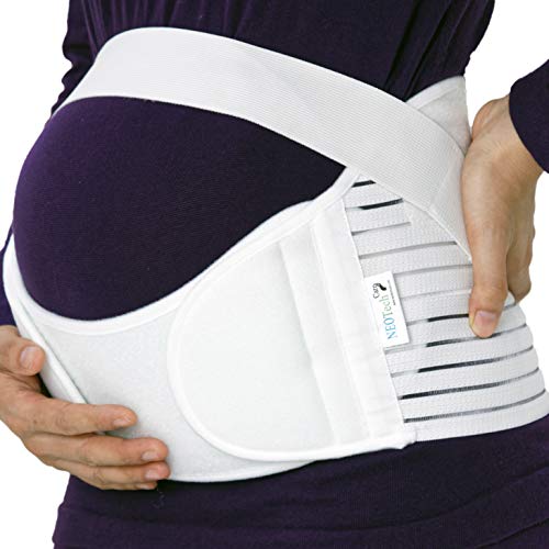 Cinturón de maternidad - Apoyo durante el embarazo - banda para abdomen / cintura / espalda, faja de premamá para el vientre - Marca Neotech Care (Marfil, S)