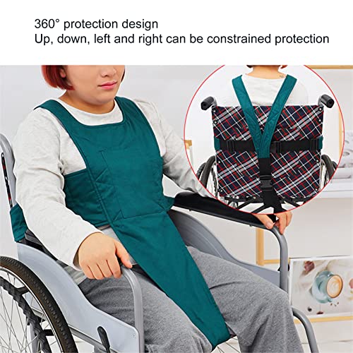 Cinturón de Seguridad para Silla de Ruedas, Cinturón de Seguridad para Silla de Ruedas Antideslizante Y Resistente a Caídas, Arnés de Cuerpo Completo Ajustable para Evitar que Se Incline o Caiga Y Man