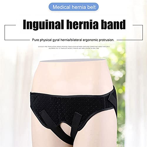 Cinturon Hernia Inguinal, Cinturón Inguinal para Hernias, GVFKGD Braguero Hernia Inguinal Izquierdo y Derecho de Doble Cara para un Soporte Suave y Confiable