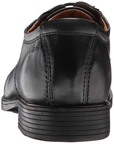 Clarks Tilden Walk, Zapatos de Cordones Derby Hombre, Negro Black Leather, 41 EU