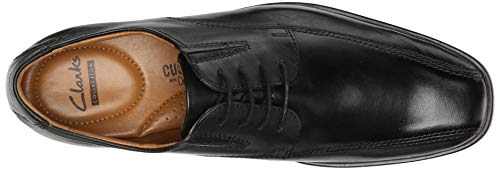 Clarks Tilden Walk, Zapatos de Cordones Derby Hombre, Negro Black Leather, 41 EU