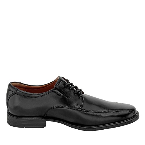 Clarks Tilden Walk, Zapatos de Cordones Derby Hombre, Negro (Black Leather-), 47 EU