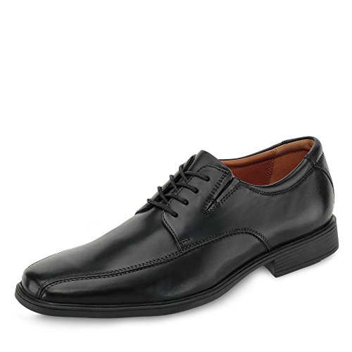 Clarks Tilden Walk, Zapatos de Cordones Derby Hombre, Negro (Black Leather-), 47 EU