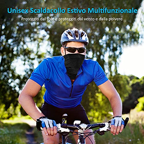 Cocoda Braga Cuello Unisex 2 Piezas, Elástica Multifunción Bandana Ciclismo para Moto Transpirable Protección UV, Deportiva Bandana Hombre Mujer para Senderismo Correr Aire Libre Pesca