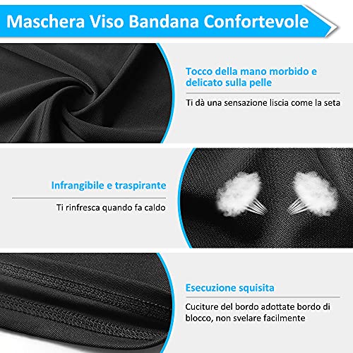 Cocoda Braga Cuello Unisex 2 Piezas, Elástica Multifunción Bandana Ciclismo para Moto Transpirable Protección UV, Deportiva Bandana Hombre Mujer para Senderismo Correr Aire Libre Pesca