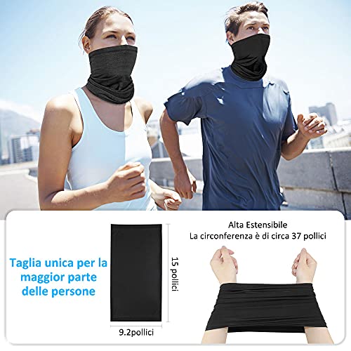 Cocoda Braga Cuello Unisex 2 Piezas, Elástica Multifunción Bandana Ciclismo para Moto Transpirable Protección UV, Deportiva Bandana Hombre Mujer para Senderismo Correr Aire Libre Pesca