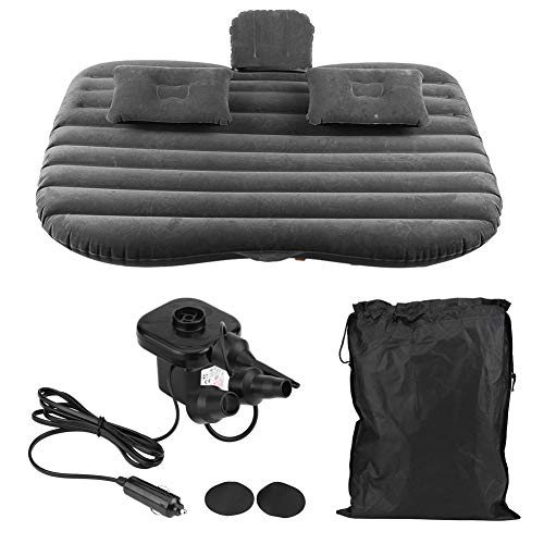 Colchón inflable, cama inflable para coche, colchón de asiento trasero para coche, cama de aire, inflable, con bomba de aire y almohadas para descanso, sueño, viajes, camping, 85 x 136 cm