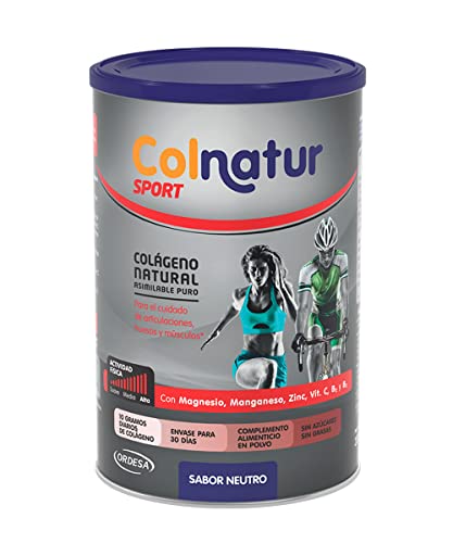 Colnatur Sport – Colágeno Natural Puro para Cuidar las Articulaciones y Músculos de la Actividad Física, Sabor Neutro, 330 gr