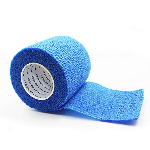 COMOmed Non-woven fabric self-adhesive Bandage venda cohesiva Mascota Vendaje Azul 5cmX4.5m 6 Volumen