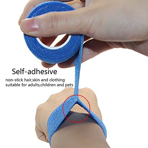 COMOmed Non-woven fabric self-adhesive Bandage venda cohesiva Mascota Vendaje Azul 7.5cmX4.5m 6 Volumen