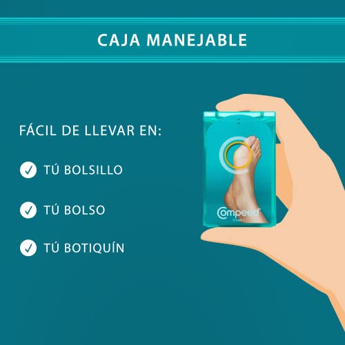 COMPEED Juanetes - 5 Apósitos Hidrocoloides - Tratamiento de pies para la eliminación natural de juanetes, Tamaño del apósito 4,7 x 6,8 centímetros