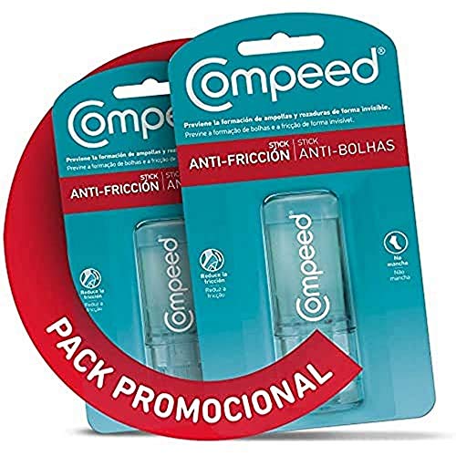 COMPEED Stick Anti-fricción 8 ml - Pack de 2 (total 16ml), Barra Anti -Fricción, Tratamiento de pies eficaz contra la fricción y la formación de ampollas.