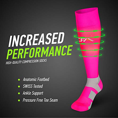 COMPRESSION FOR ATHLETES, Calcetines de compresión, protección del Tobillo y Apoyo del metatarso