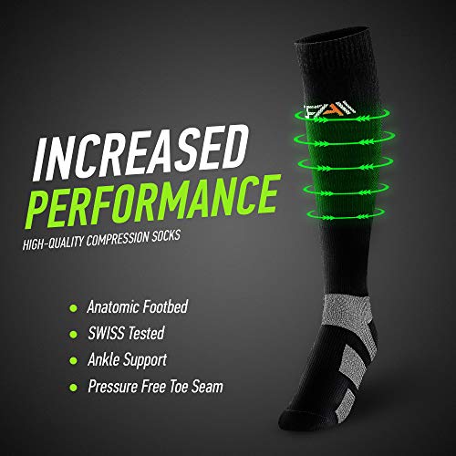 COMPRESSION FOR ATHLETES, Calcetines de compresión, protección del Tobillo y Apoyo del metatarso