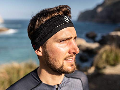 COMPRESSPORT Thin Headband On/Off Cinta, Unisex-Adult, Negro, Talla Unica