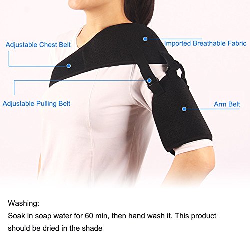 Correa De Protección De Hombro, ANGGREK Correa De Soporte De Compresión De Hombro Ajustable Tornillo De Protección De Soporte De Manguito Rotador Rasgado Brazalete De Protección De Lesiones Envoltura