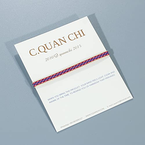 C·QUAN CHI Pulseras de hebra Tejida Trenzada Mujeres Niñas Cadena Tobillera Cordón Hecho a Mano Ajustable-Best Friends Pulseras