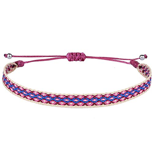 C·QUAN CHI Pulseras de hebra Tejida Trenzada Mujeres Niñas Cadena Tobillera Cordón Hecho a Mano Ajustable-Best Friends Pulseras