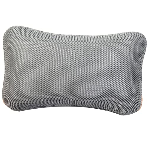 crazy bean Almohada para Bañera Hidroterapia de Baño Almohada de SPA con 2 Potentes Ganchos Cojín de Bañera Espalda Cuello Cojín de Baño Antideslizante (30 * 20 cm, Gris)