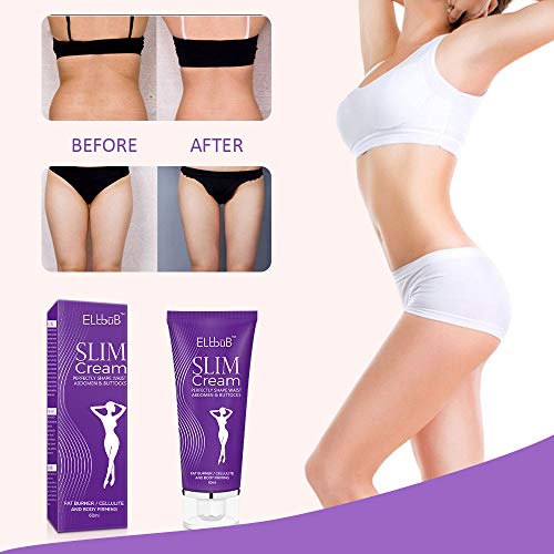 Crema Reductora Abdomen Mujer - Crema Reafirmante Reductora y Quema Grasa - Elimina Celulitis Piernas, Muslos, Gluteos, Abdomen y Brazos - Crema Reafirmante Corporal - 60ml