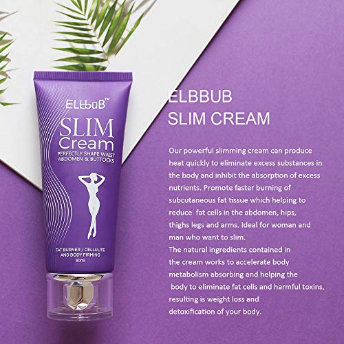 Crema Reductora Abdomen Mujer - Crema Reafirmante Reductora y Quema Grasa - Elimina Celulitis Piernas, Muslos, Gluteos, Abdomen y Brazos - Crema Reafirmante Corporal - 60ml