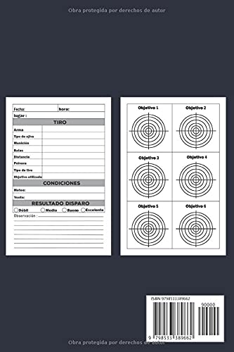 Cuaderno de tiro: tiro al plato libro, libro de entrenamiento de tiro al blanco, libro de tiro, tiro a distancia, El tiro deportivo con una pistola, Cuaderno de Tiro a rellenar