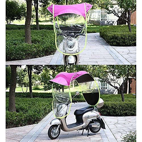 Cubierta de Lluvia para sombrilla eléctrica para Bicicleta, sombrilla Universal para Scooter de Motor, sombrilla de Movilidad y Cubierta para Lluvia Impermeable, púrpura