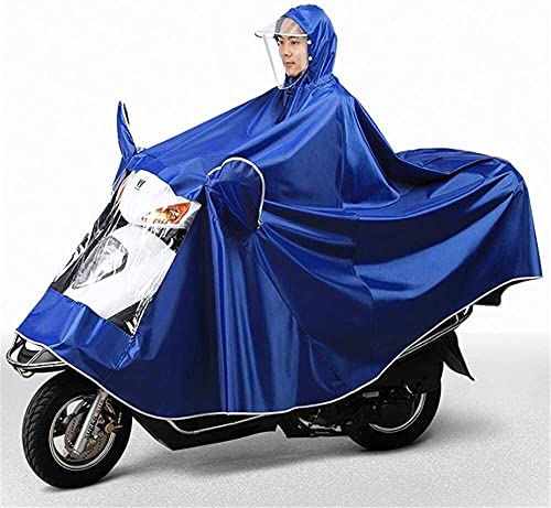 Cubierta de lluvia Recordatorio impermeable con capucha impermeable impermeable lluvia doble Poncho para adultos, engranajes de lluvia para scooter motorizado, silla de ruedas eléctrica, bicicleta, ma