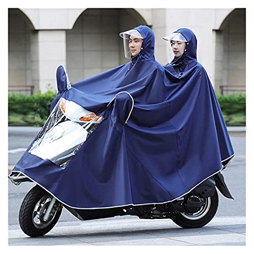 Cubierta de lluvia Recordatorio impermeable con capucha impermeable impermeable lluvia doble Poncho para adultos, engranajes de lluvia para scooter motorizado, silla de ruedas eléctrica, bicicleta, ma