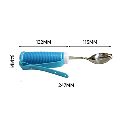 Cuchara De Fácil Agarre Tenedor Utensilios De Cuidado Cuchara Giratoria 360 Anti-Shake Comida De Acero Inoxidable para Temblores Discapacitados