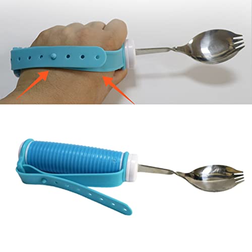 Cuchara De Fácil Agarre Tenedor Utensilios De Cuidado Cuchara Giratoria 360 Anti-Shake Comida De Acero Inoxidable para Temblores Discapacitados