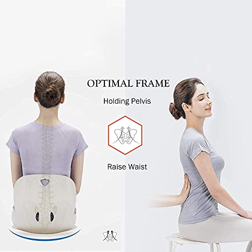 Curble Wider - Silla ergonómica, cojín de tela, soporte para la espalda, corrección de la espalda y soporte lumbar para el dolor lumbar (negro)